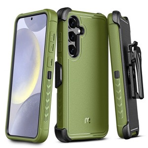 MyBat Pro Samsung Galaxy S24 Plus Phone Case, Rugged Military-Grade, Shockproof,  With Holster, Kickstand,  Army Green - 1 of 4