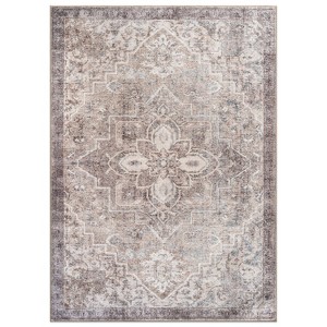 World Rug Gallery Savina Multicolor Traditional Indoor Rug – Washable Flatweave Construction with Non-Slip Backing - 1 of 4