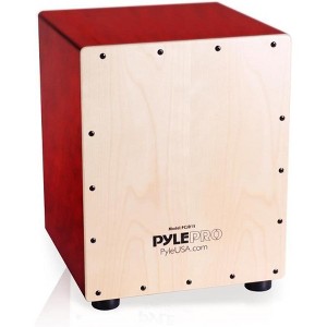 Pyle Snare-Style Cajon Percussion Box - PCJD25, Birch Wood, Adjustable Internal Snares - 1 of 4