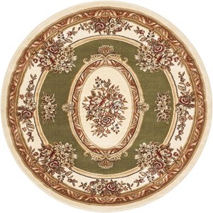 Well Woven Pastoral Medallion French European Floral Formal Traditional Modern Classic Thick Soft Area Rug - 1 of 4