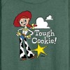 Women's - Disney - Jessie Tough Cookie Lightweight French Terry Wide Neck Long Sleeve Graphic Shirt - 2 of 4