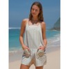EXLURA Women's Summer Casual Sleeveless Striped Rompers Loose Spaghetti Strap Overalls 2025 Jumpsuits Vacation Beach Outfits - 2 of 4