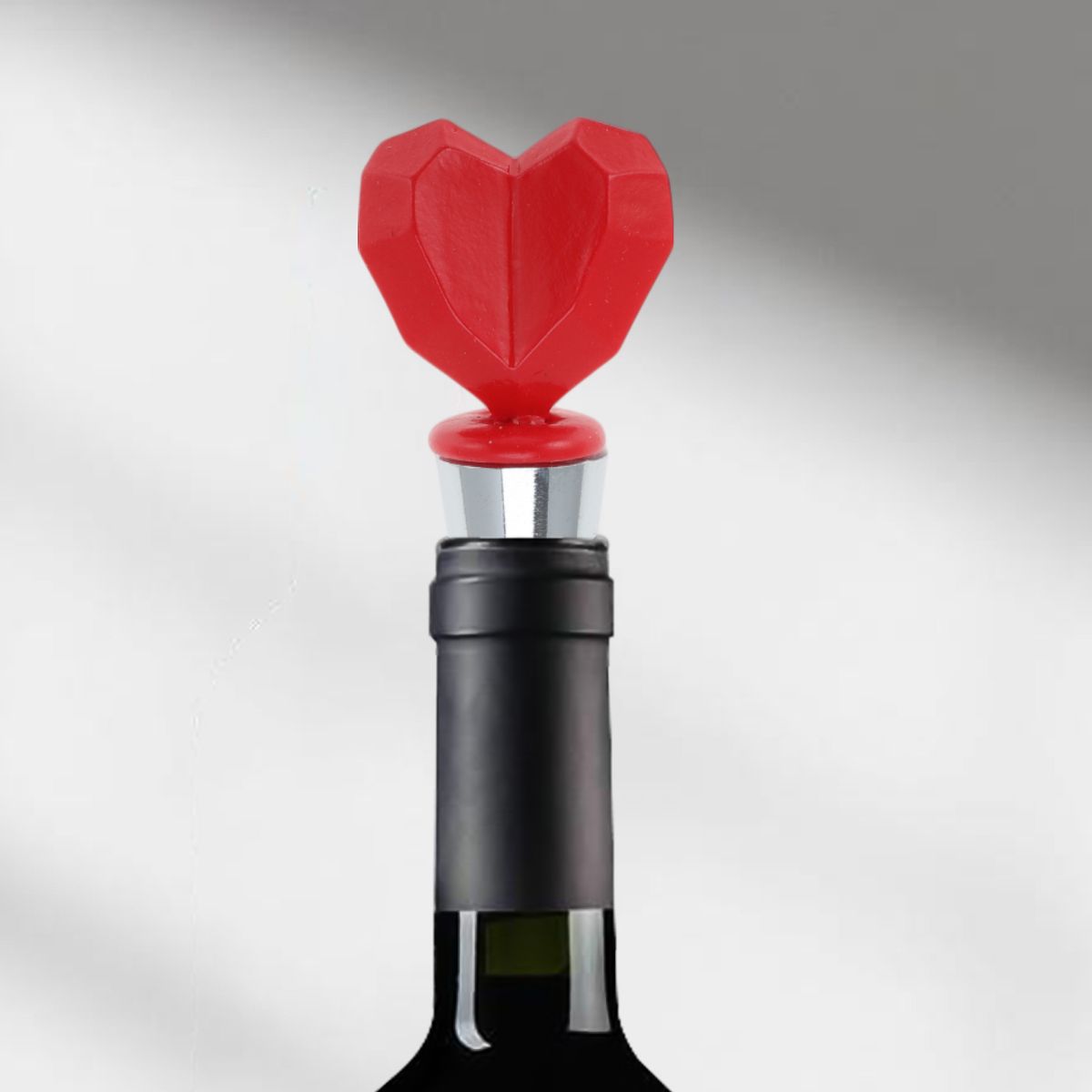 Unique Bargains Bottle Stoppers Teddy Bears Zinc Alloy Resin TPR Red Silver Tone Black 1 Pc - thumbnail 2