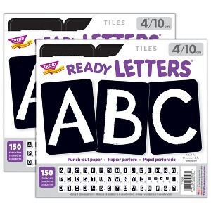 TREND Black 4" Tiles Uppercase Ready Letters®, 150 Pieces Per Pack, 2 Packs - 1 of 4