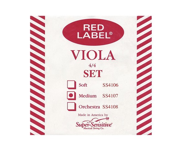 Super Sensitive Red Label Viola String Set Full