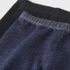 Toddler Girls' 2pk Adaptive Capri Leggings - Cat & Jack™ Black/Black - 3 of 4