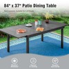 Captiva Designs 9pc Patio Geometric Pattern Expandable Steel Rectangle Table & Stylish Cushioned Arm Chairs - 2 of 4