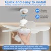 BlueAcorn 20.5" Socket Fan Light with Remote, 3500K-6500K color adjustable, 3 wind speeds, 1600 Lumens, E26 - 2 of 4