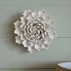 GlasFlength Wall Art Flowers Decorations 3D Flowers Wall Decoration Handmade Rustic Wall Art Simple for Living Room, White, 7.3"*2.8"*7.3" - 2 of 4