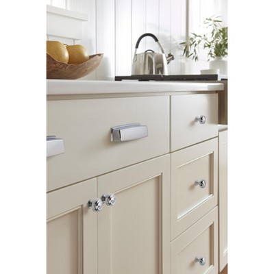 Polished Chrome 3-3/4" Cabinet Cup Pull with Mounting Hardware