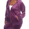 Women's Plus Size 2 Piece Velour Tracksuit Set - White Mark - 3 of 4