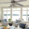 52" 5-Blade LED Industrial Satin Lighted Ceiling Fan Metallic Silver - River of Goods: Reversible, 3-Speed, UL Listed - 4 of 4