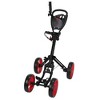 Caddymatic Golf Quad 4-Wheel Folding Golf Pull / Push Cart Black/Red - 2 of 4