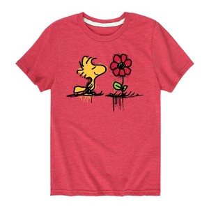 Boys' - Peanuts - Woodstock Rose Short Sleeve Graphic T-Shirt - 1 of 4