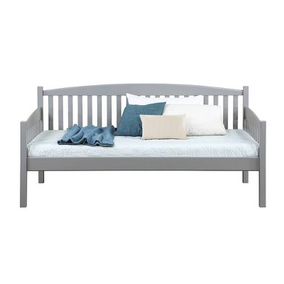 Twin DayBed Caryn Bed Gray Finish - Acme Furniture: Upholstered Linen, Wood Frame, 37"H x 80"D