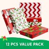 Joyfy 12 Pcs Christmas Shirt Gift Boxes, 17"x11" Large Robe Boxes with Lids and Base, 4 Designs Wrapping Robe Boxes for Xmas Goody Gift - 3 of 4