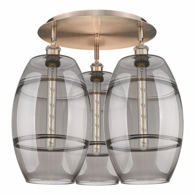 Vaz - 3 Light Flush Mount In Industrial Style-19.5 Inches Tall and 21.75 Inches Wide