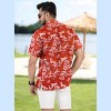 LA LEELA Men's Hawaiian Shirt Luau Vacation Summer - 4 of 4