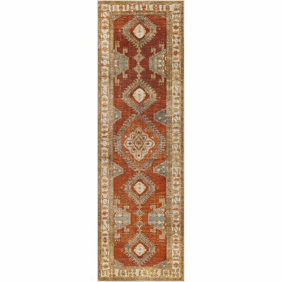 Hauteloom Kullar Orange Washable Area Rug