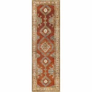 Hauteloom Kullar Orange Washable Area Rug - 1 of 4