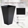 Bencmate Planters Set of 3 Tall Outdoor Garden Flower or Plant Pots with Drainage Hole, Indoor Pots for Porch Patio and Deck, Black, 15.75"*15.75"*28" - 4 of 4