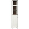kleankin Tall Bathroom Storage Cabinet, Freestanding Tower Cabinet with 3 Open Shelves and Adjustable Shelf, Antique White - 4 of 4