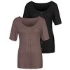 Women's 2 Pk Button Up Tops - LASCANA - 2 of 4