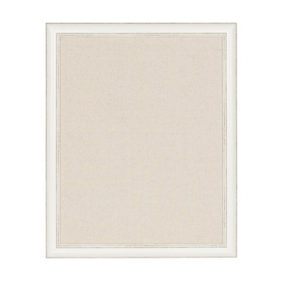 23" x 29" Macon Framed Linen Fabric Pinboard White - Kate and Laurel