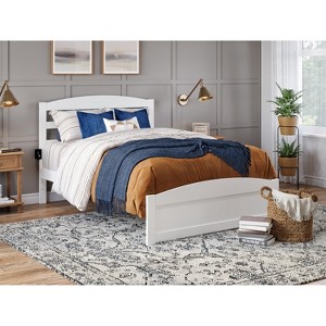 AFI Furnishings Warren Platform Bed F with Footboard WH - 1 of 4