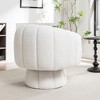 SEYNAR Modern Teddy Upholstered Fabric Round 360 Degree Swivel Accent Chair - 4 of 4