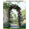 8.8 FT Birdcage Shape Garden Arch, Reinforced Metal Arbor for Climbing Flowers, Rust-Resistant Wedding Pergola - 2 of 4