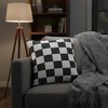 18x18 Climaweave Pillow – Classic Checkerboard Black Design by Manual Woodworkers and Weavers - 3 of 3
