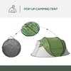 Aghana Digitals 2-3 Person Quick Setup Camping Tent with Porch, 3000mm Waterproof, Green, Mesh - 3 of 4