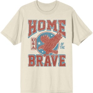 USA Home of the Brave Men's Crew Neck Short Sleeve Tee - 1 of 2