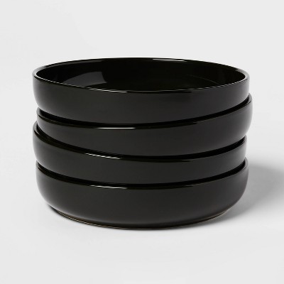 36oz 4pk Stoneware Avesta Dinner Bowls Black - Project 62™
