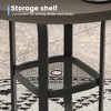 Ridstar 37.4 in. H Brown Round Steel Outdoor Bar Table - 4 of 4