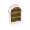 Hrinhom 23.6"W Arched Bookcase,Modern 3-Tier Storage Cabinet with 3 Shelves - 2 of 4
