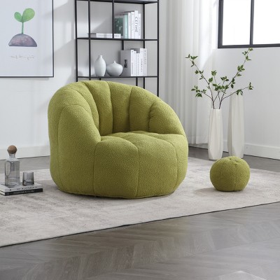 MOONMISS Bean Bag Chair with a Pillow and Backward-Supported Padded Floor Sofas for Living rooms, Bedrooms and Apartments