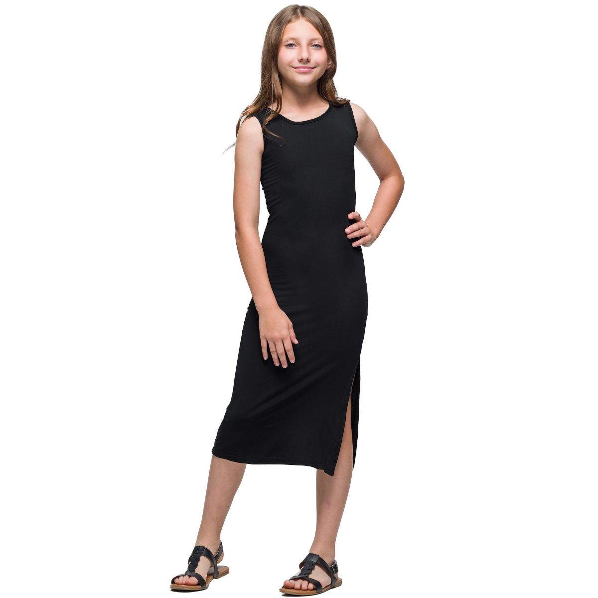Girls Side Slit Maxi Dress - 24sevenKid™