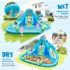 Tangkula Inflatable Water Slide Blowup Water Park with Dual Slides Climbing Wall  Large Splash Pool Dual Water Cannons (with 584W Blower) - 3 of 4