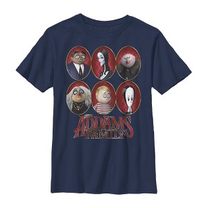 Boy's Addams Family Portrait Panels T-Shirt - 1 of 3