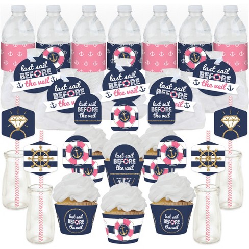 Big Dot Of Happiness Last Sail Before The Veil - Nautical Bachelorette And  Bridal Shower Favors And Cupcake Kit - Fabulous Favor Party Pack - 100 Pc :  Target