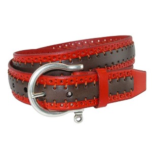 CrookhornDavis Men's Palazzo Perforated Two Tone Belt - 1 of 4
