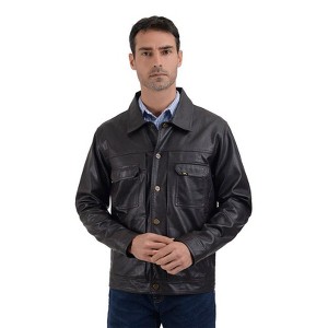 Lee Trucker Style Leatherette Jacket 2274, Black, XL : Target