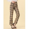 INSPIRE CHIC Women's Plaid Elastic Waist Casual Work Office Long Pants - 2 of 4