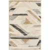 Maxax Geometric Machine Woven Polypropylene Area Rug in Black/Beige/Gray - 3 of 3