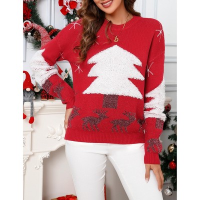 Ugly Christmas Sweaters for Women Cute Funny Xmas Sweater Pullover Sweater Tacky Holiday Parties Knitted Sweatshirt
