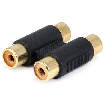 Monoprice 2x RCA Jack to 2x RCA Jack Adapter, Gold Plated