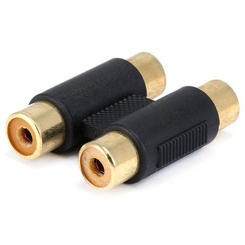 Monoprice 2x RCA Jack to 2x RCA Jack Adapter, Gold Plated, 1 of 2