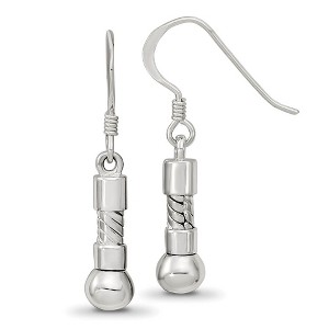 Black Bow Jewelry Sterling Silver Starter Bead Short Dangle Earrings - 1 of 4